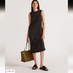 Everlane The Organic Cotton Weekend Tank Dress-Black